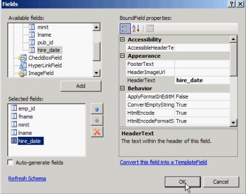 Program Controlled Gridview